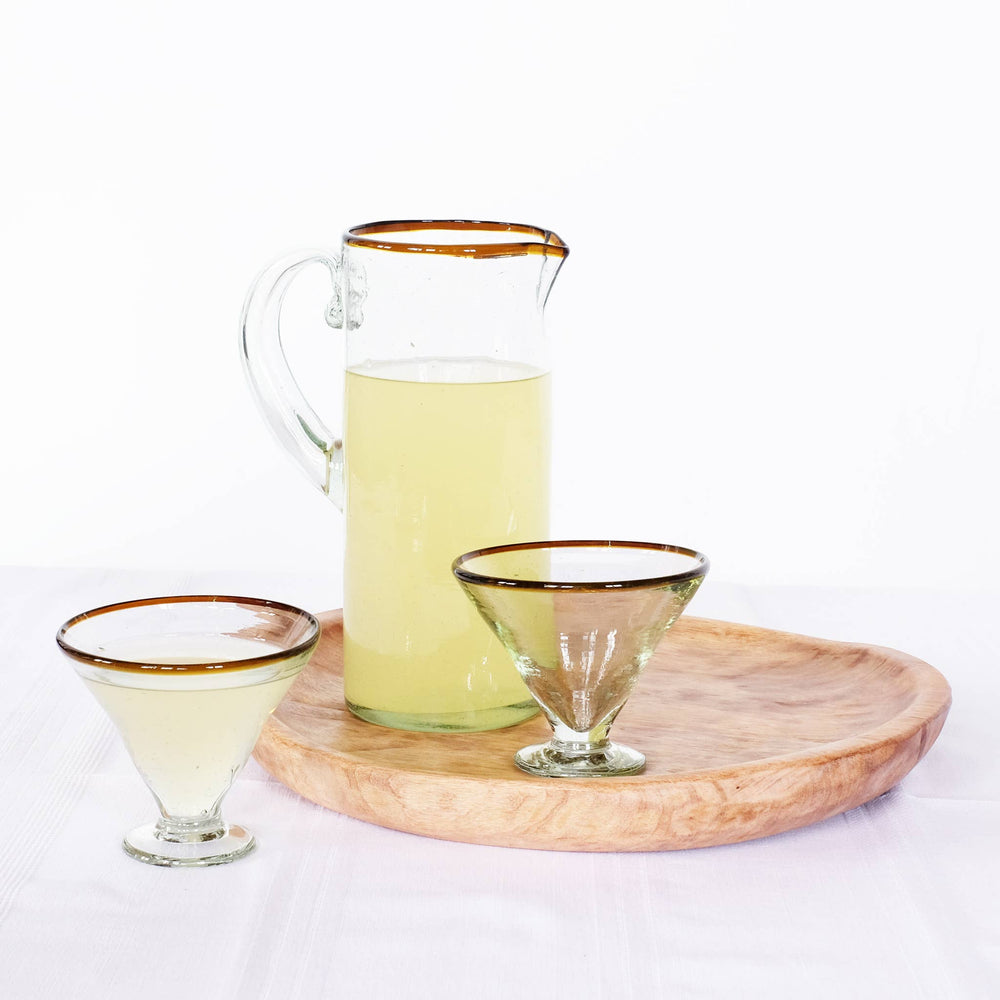 Amber Rim Margarita Glass