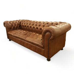 Vintage Leather Chesterfield Sofa - Empire Furniture Co.