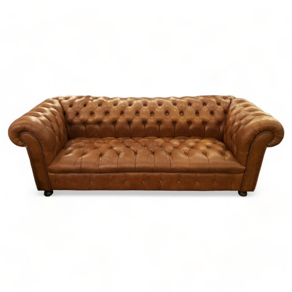 Vintage Leather Chesterfield Sofa - Empire Furniture Co.