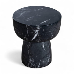 Marbled Concrete Side Table