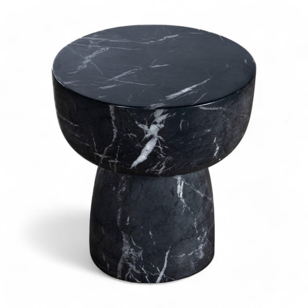 Marbled Concrete Side Table