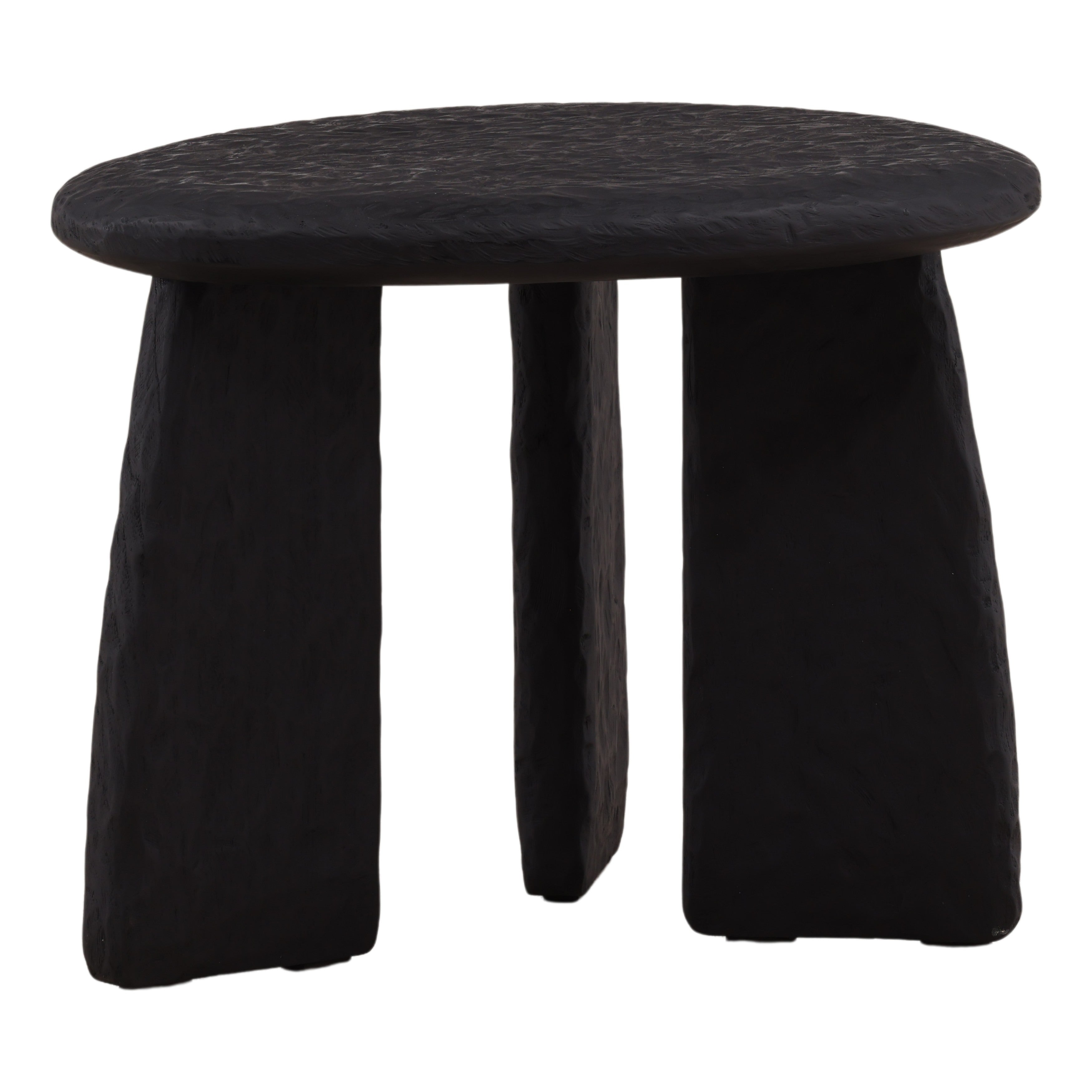 Black Mindi Wood Side Table