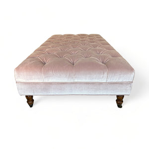 made to order custom velvet ottoman