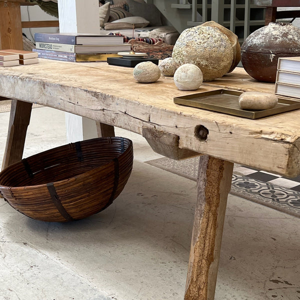 French Butcher Block Coffee Table
