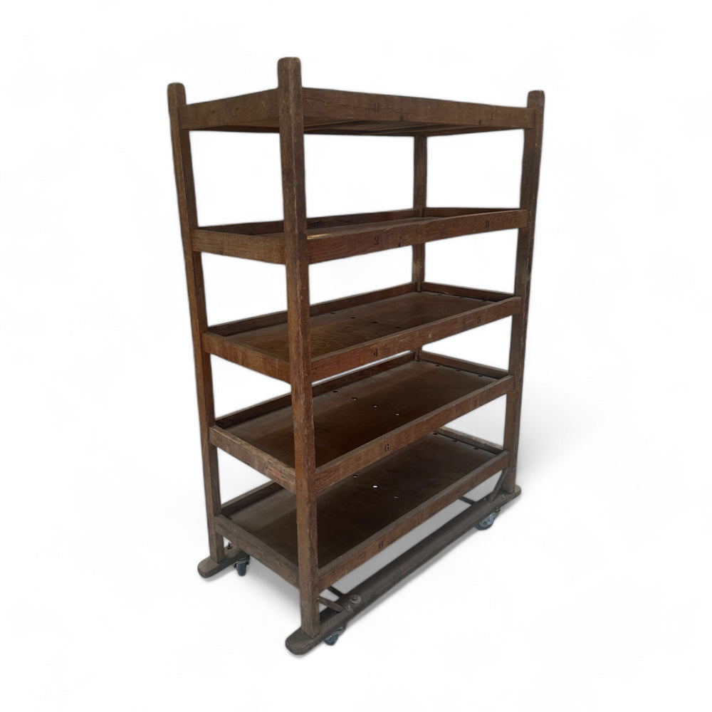 Vintage Rolling Shelf