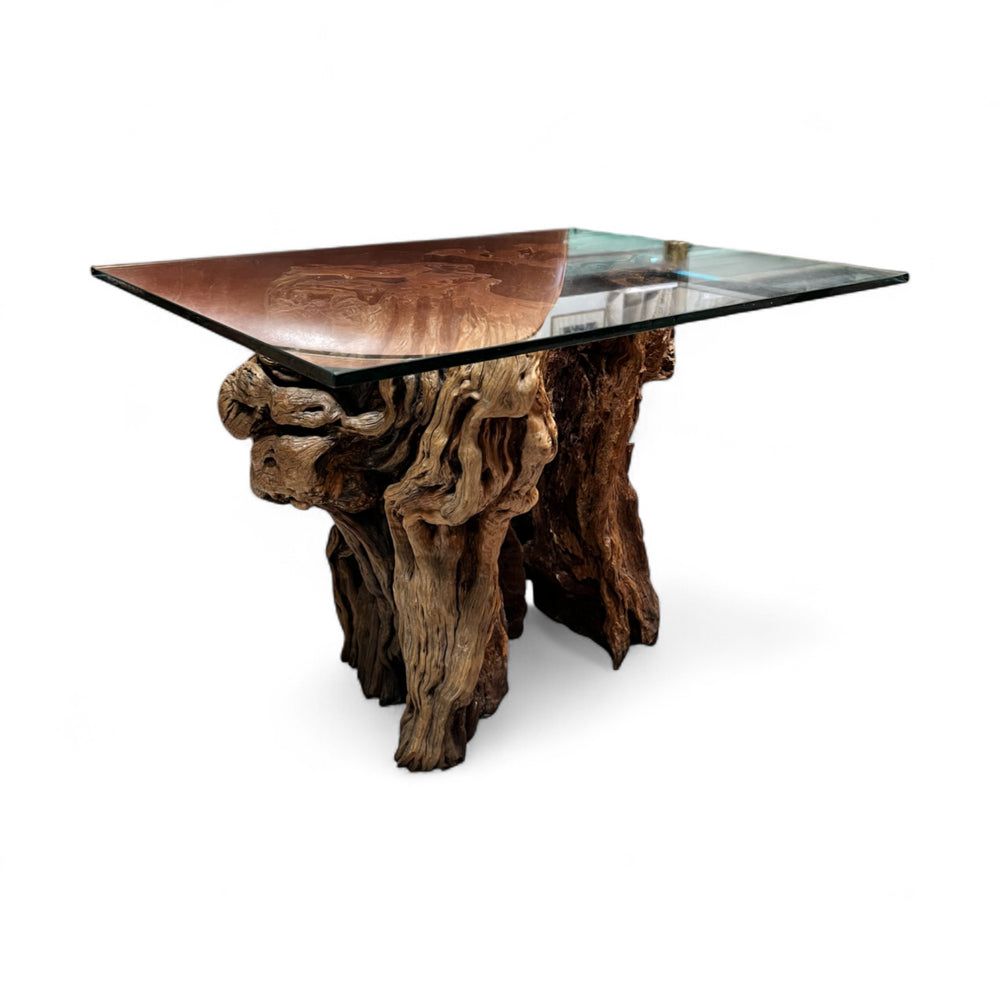 Pepper Tree Wood Base Side Table