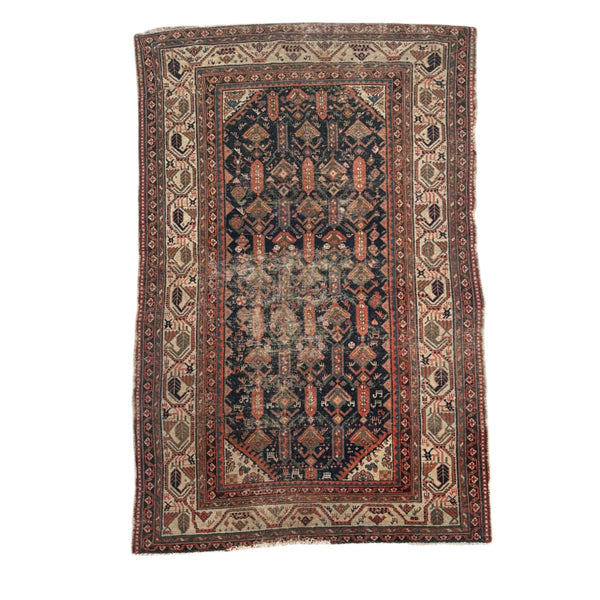 Vintage Caucasian Rug • 6'6" x 3'2"
