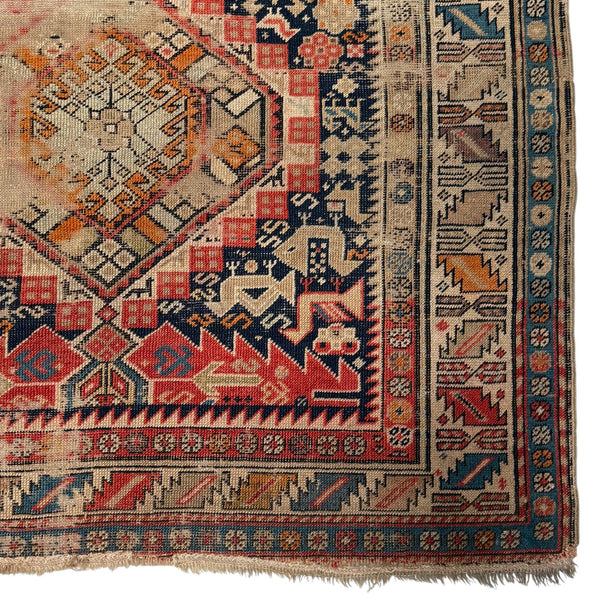 Vintage Caucasian Rug • 6'5" x 3'8"