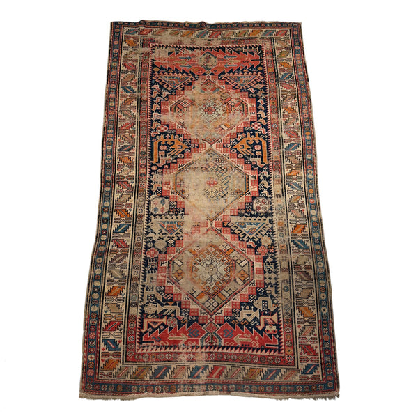 Vintage Caucasian Rug • 6'5" x 3'8"