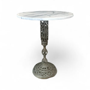 Marble & Iron Side Table
