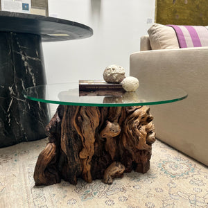 Pepper Tree Wood Base Coffee Table