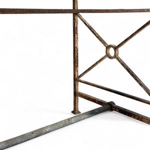 Vintage Iron Table with Stone Top