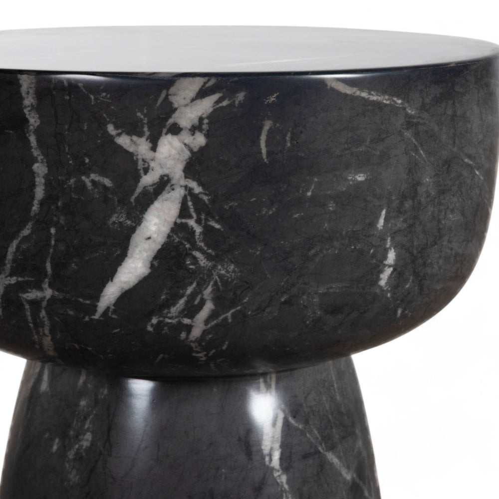 Marbled Concrete Side Table