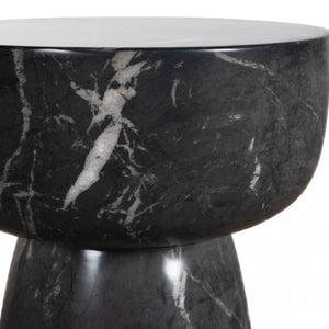 Marbled Concrete Side Table