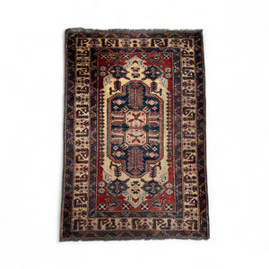 Vintage Caucasian Rug • 3'3" x 4'10"