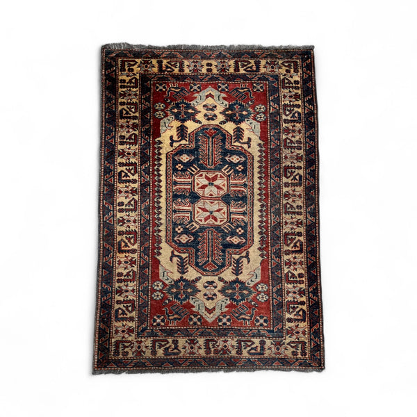 Vintage Caucasian Rug • 3'3" x 4'10"