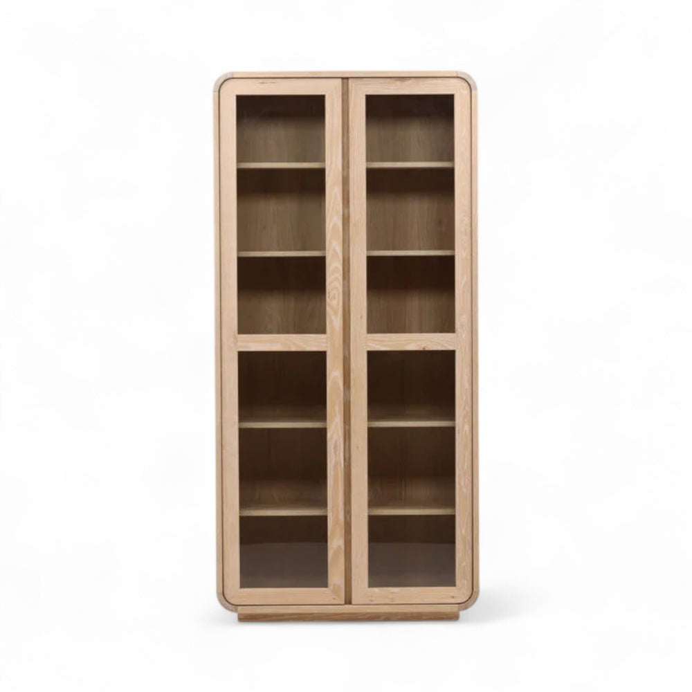 Natural Oak Display Cabinet