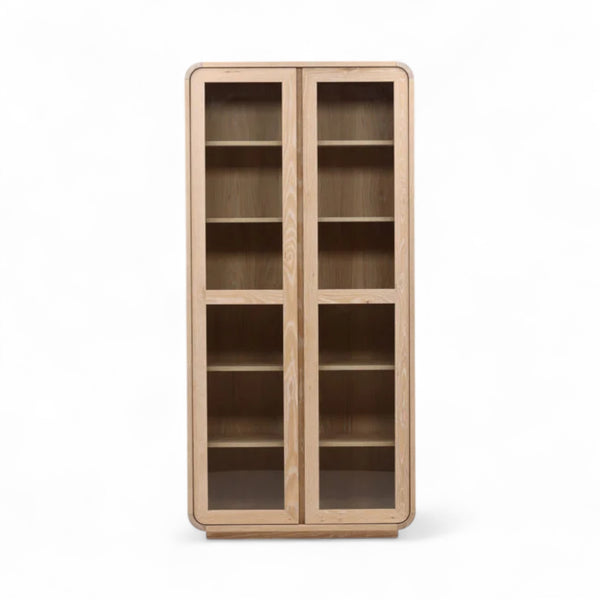 Natural Oak Display Cabinet