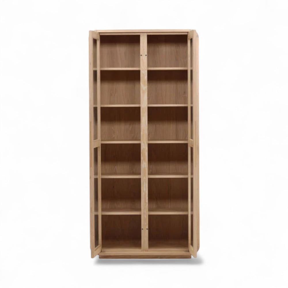 Natural Oak Display Cabinet