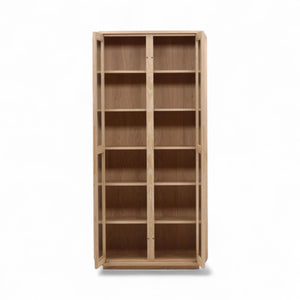 Natural Oak Display Cabinet