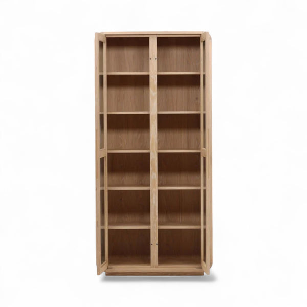 Natural Oak Display Cabinet