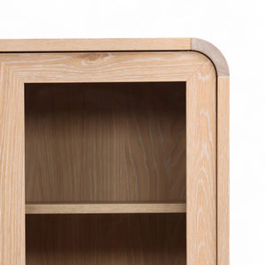 Natural Oak Display Cabinet