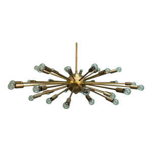 36 light sputnik light fixture in brass finish