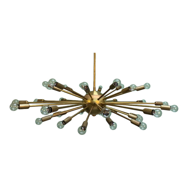 36 light sputnik light fixture in brass finish