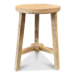 Small Reclaimed Wooden Stool