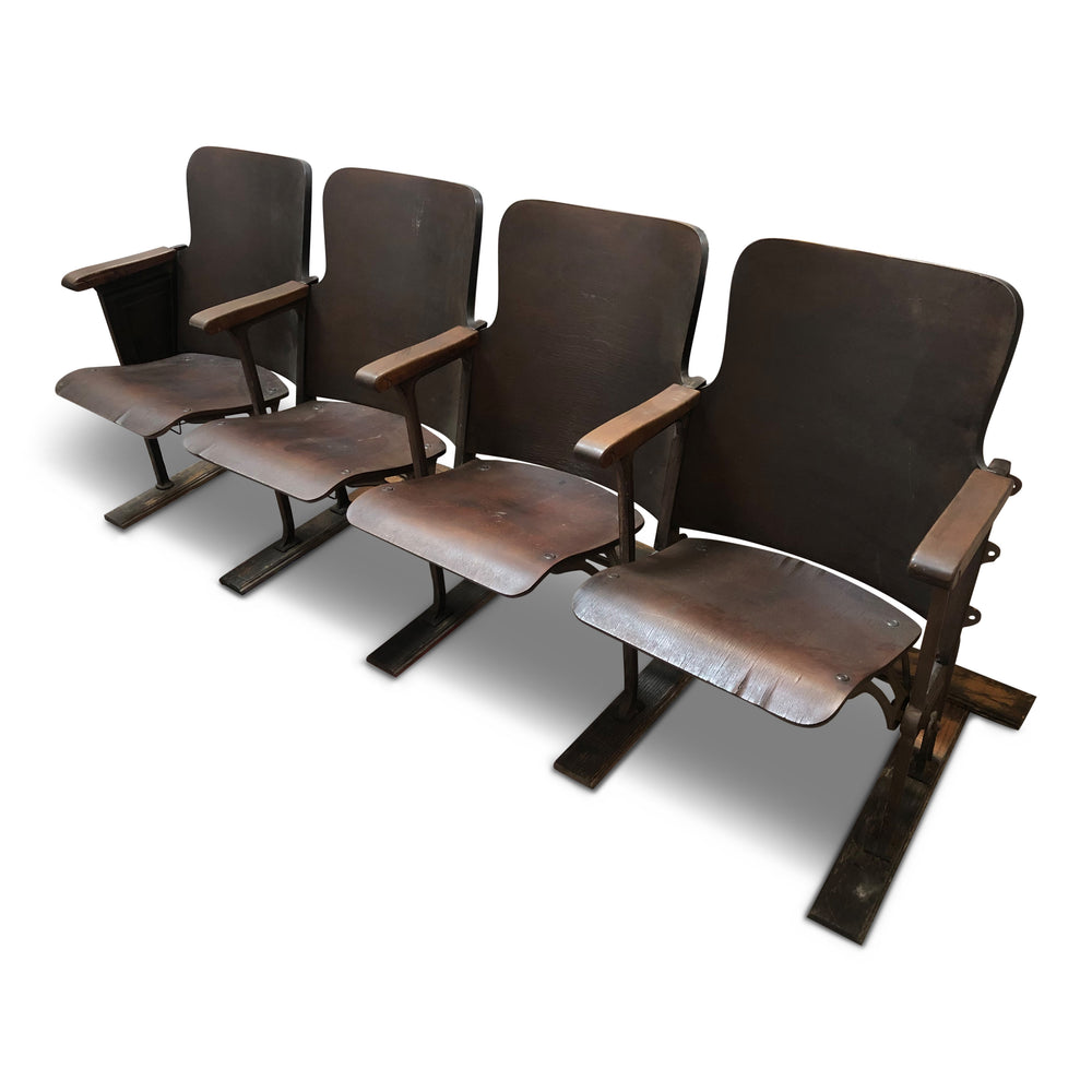 Vintage Theater Seats • Row of Four