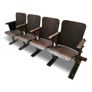 Vintage Theater Seats • Row of Four