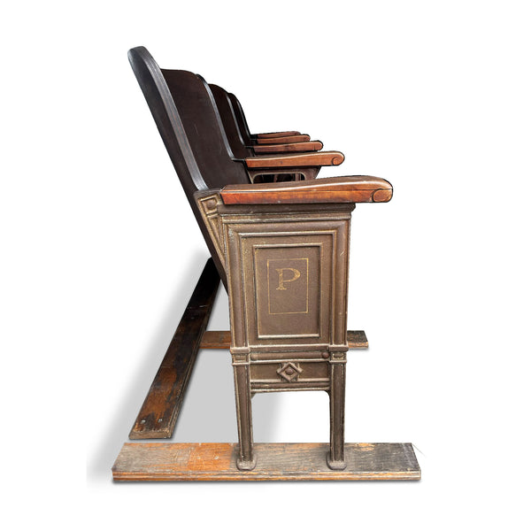 Vintage Theater Seats • Row of Four