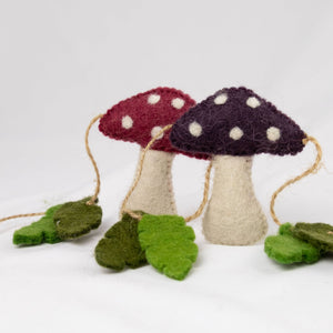 Felt Mushroom Garland