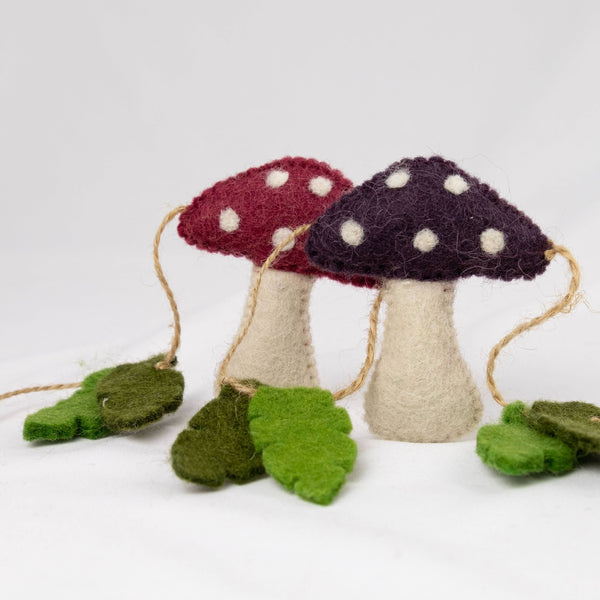 Felt Mushroom Garland