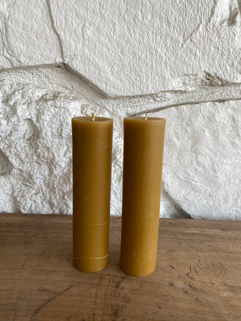 Organic Beeswax Pillar Candles deKor