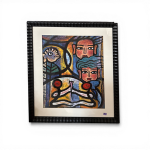 Contemporary Work on Paper Abstract #1 (Faces)