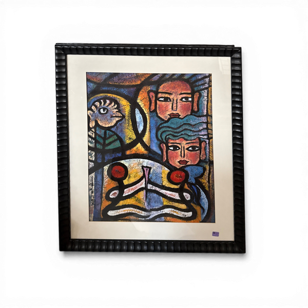 Contemporary Work on Paper Abstract #1 (Faces)
