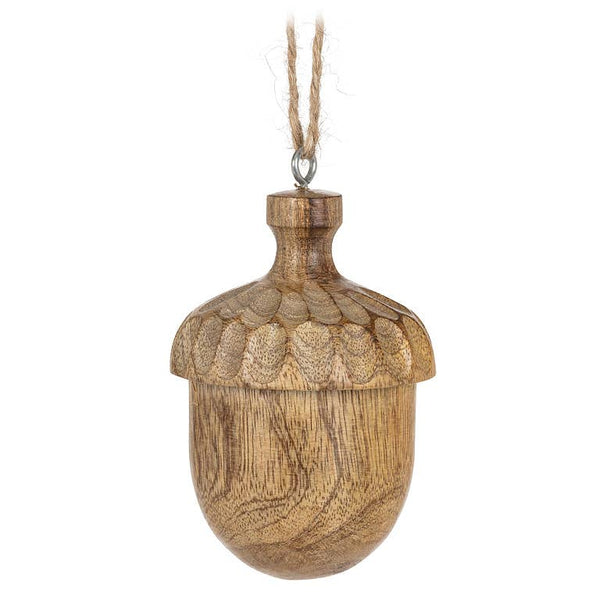 Carved Acorn Ornament