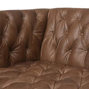 Brown Leather Chesterfield