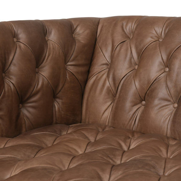Brown Leather Chesterfield
