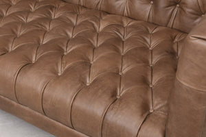 Brown Leather Chesterfield