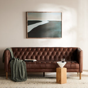 Brown Leather Chesterfield