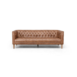 Brown Leather Chesterfield