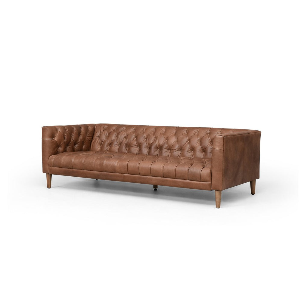 Brown Leather Chesterfield