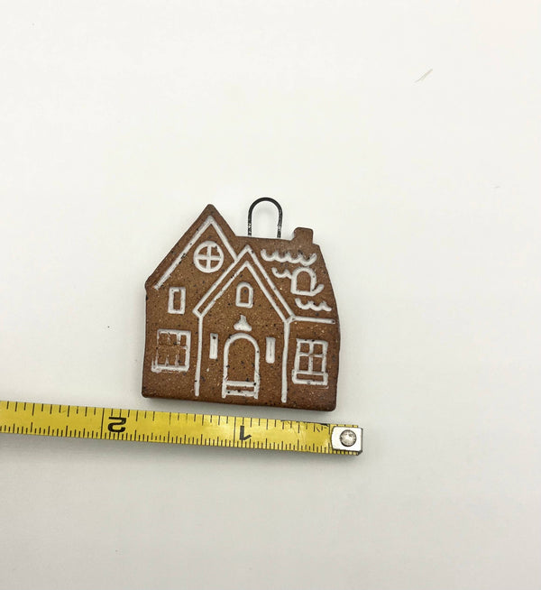 Ceramic Gingerbread House Ornament