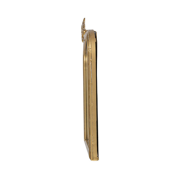 Antiqued Brass Wall Mirror