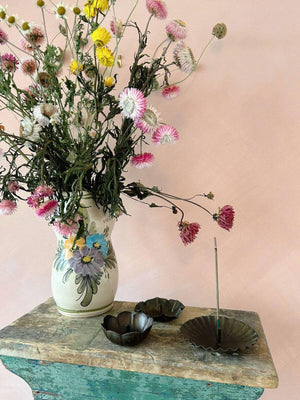 Iron Lotus Incense Holder