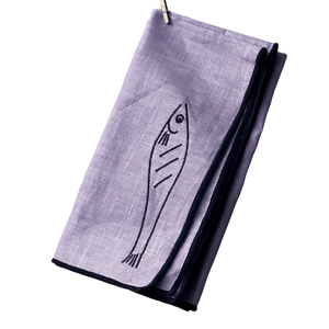 Linen Blend Napkin - Fish