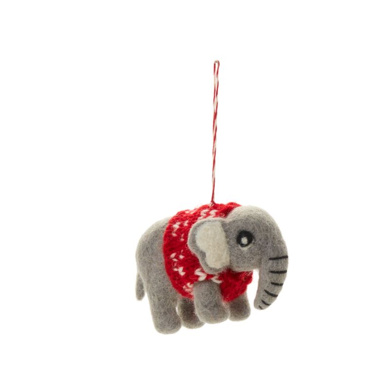 Elephant Ugly Sweater Ornament