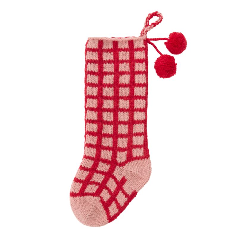 Pink Holiday Brights Stocking